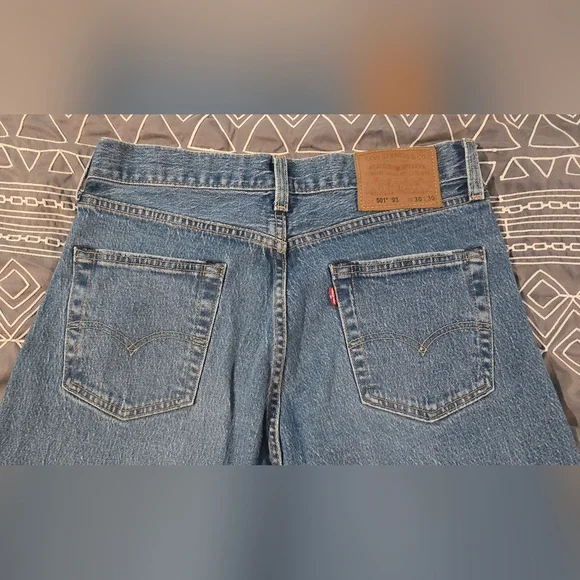 Vintage Men's Levis 501 Straight Leg Button Closure Jeans Size 30x30 - Picture 4 of 10